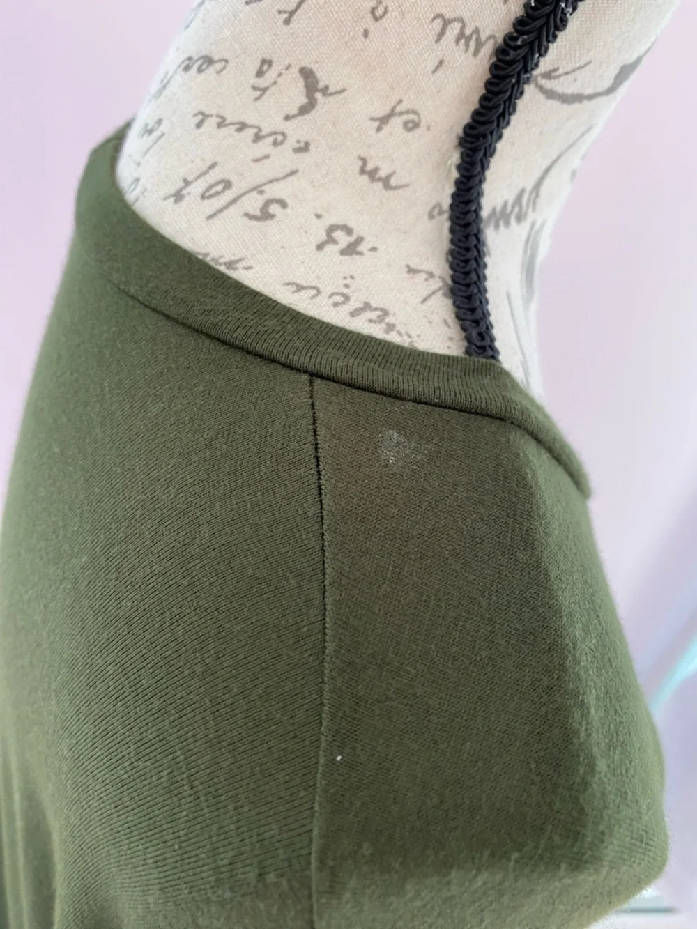 Women’s Olive Green Relaxed Tunic Top Size Small - Picture 5 of 7